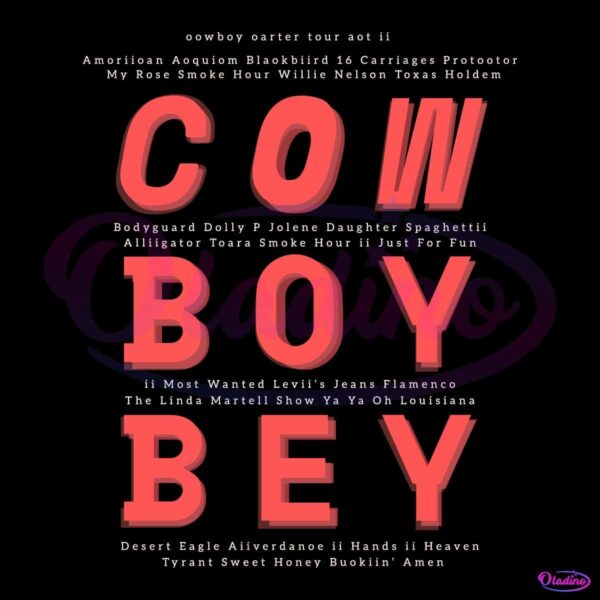 Beyoncer Cowbot Carter Tour Cow Boy Bey Act Ii SVG
