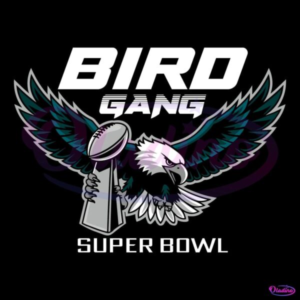 Bird Gang Super Bowl Trophy Eagles Champion SVG