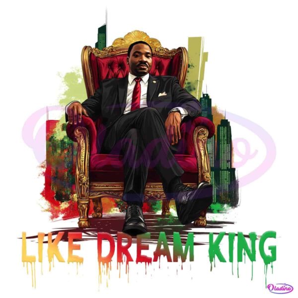 Black History Watercolor Like Dream King PNG