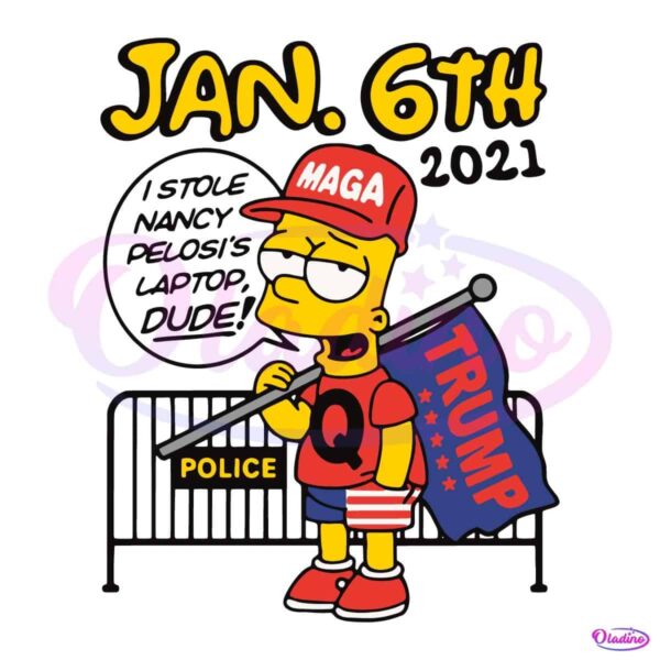 Bootleg Bart Jan 6Th 2021 Bart Simpson Cartoon SVG