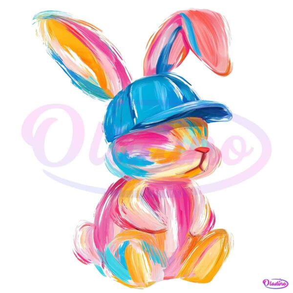 Brushstroke bunny easter coquette bow PNG