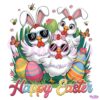 Bunny and Chick Joy Happy Easter in PNG