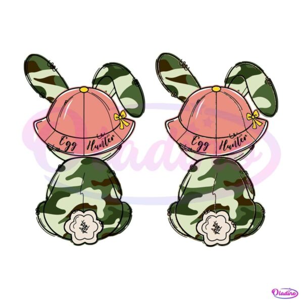 Camo Girl Easter Bunny PNG