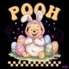 Checkered Winnie the Pooh Bunny Easter PNG