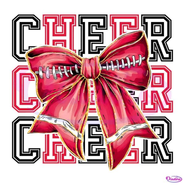 Cheer Coquette Bow Football American Football PNG