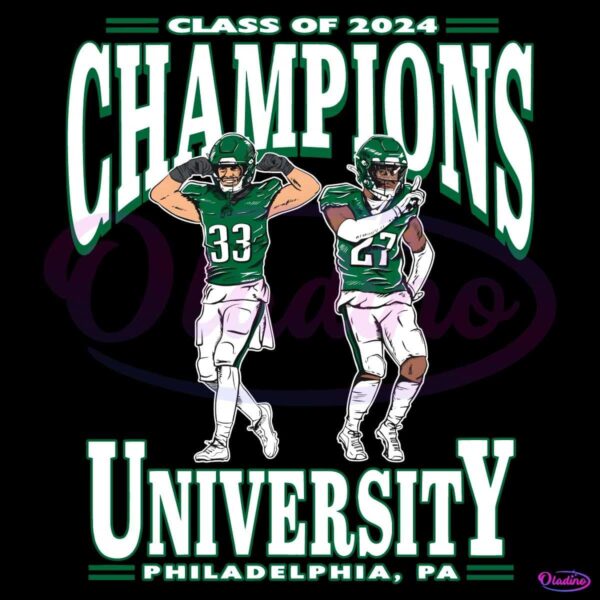 Class Of 2025 Champions University Philadelphiea Eagles PNG