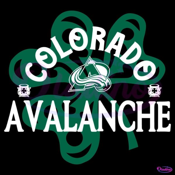 Colorado Avalanche St Patricks Day Richmond Shamrock SVG