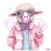 Cool Easter Sheep Blowing Bubbles PNG Style