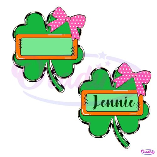 Cool Shamrock With Name Plate PNG