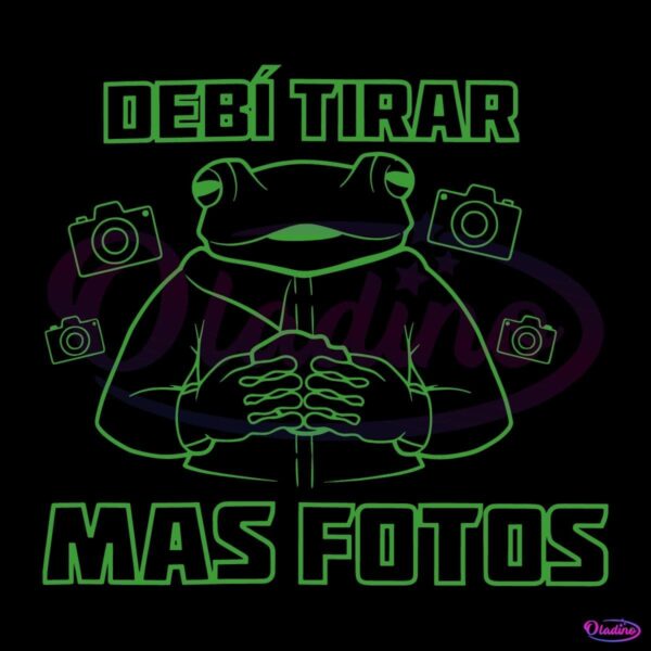 Debi Tirar Mas Fotos Neon Frog Bad Bunny Album SVG