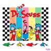 Dr Seuss Read Across America Cartoon Character Checkered SVG