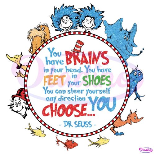 Dr Seuss Wisdom Heartfelt Brains PNG