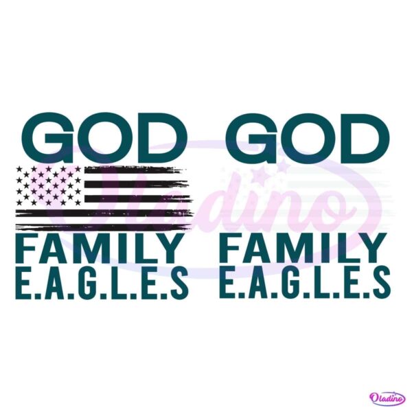 Eagle Pride God Family Flag in PNG