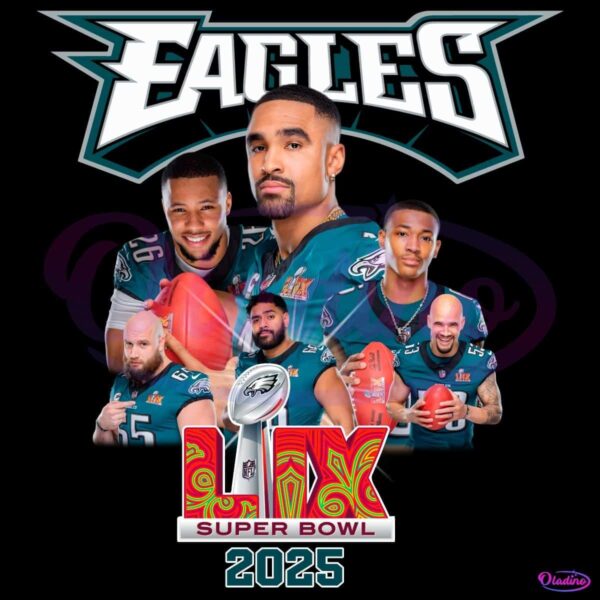 Eagles Football LIX Super Bowl 2025 Champions Team PNG