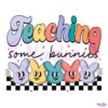 Easter Fun Teaching Bunnies in Checkered PNG Style