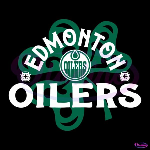 Edmonton Oilers St Pattys Day Shamrock SVG Design