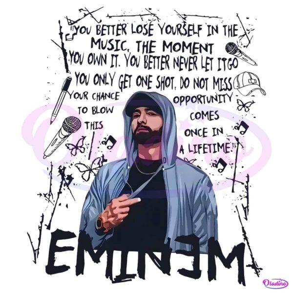 Eminems Lose Yourself Lyrics in Vibrant PNG