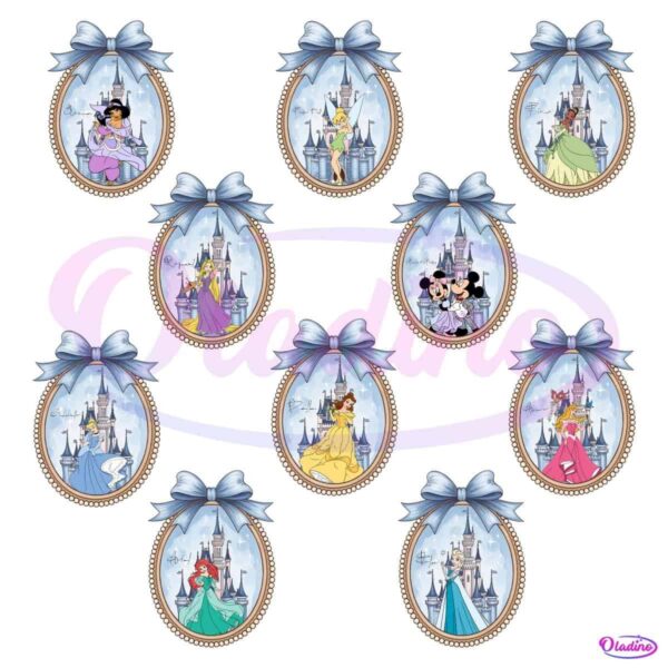 Enchanting Disney Princess Mirror Set PNG Magic