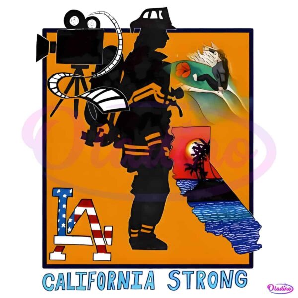 Firefighter Los Angeles California Relief Strong