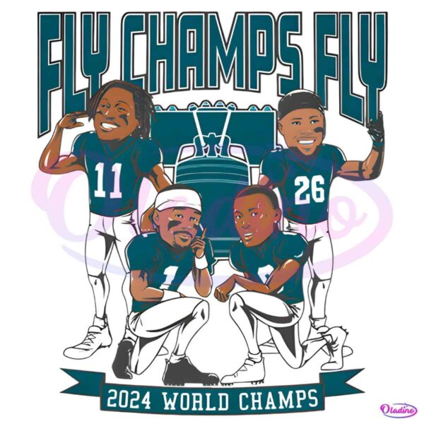 Fly Champs Fly 2024 World Champions Caricatures PNG