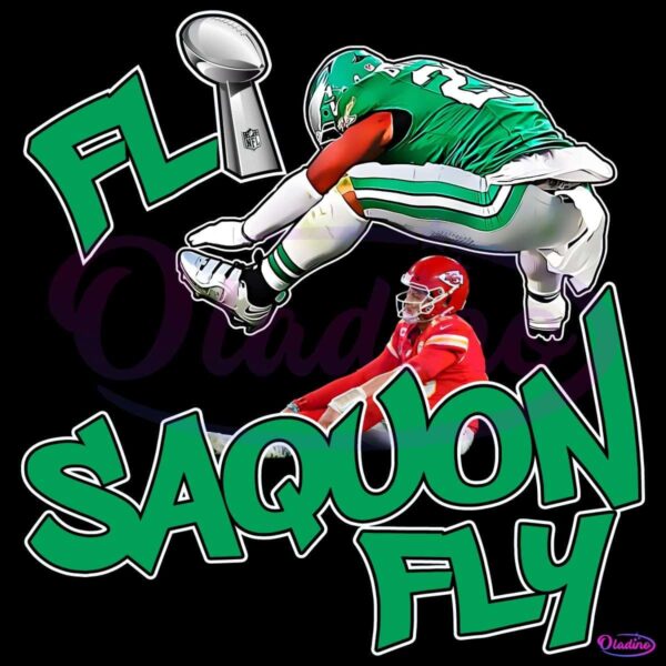 Fly Saquon Fly Eagles Saquon Barkley Super Bowl LIX Parody PNG