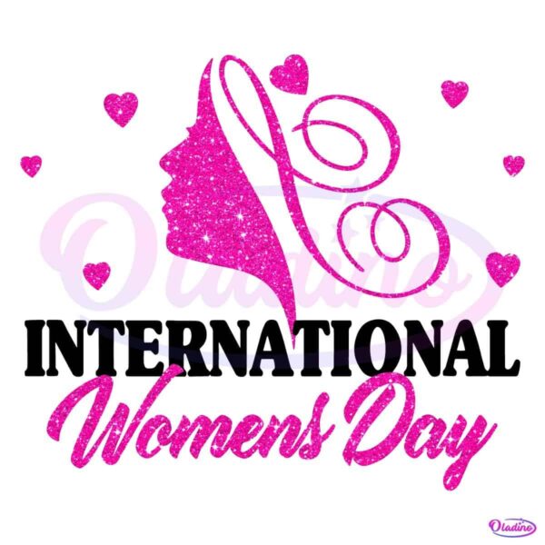 Glitter International Womens Day March 8 2025 Silhouette PNG