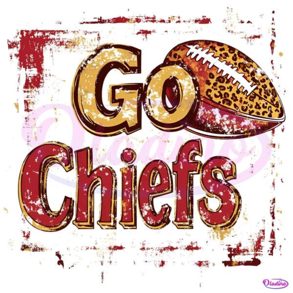 Go Chiefs Three Peat Winner Football Player Leopard PNG