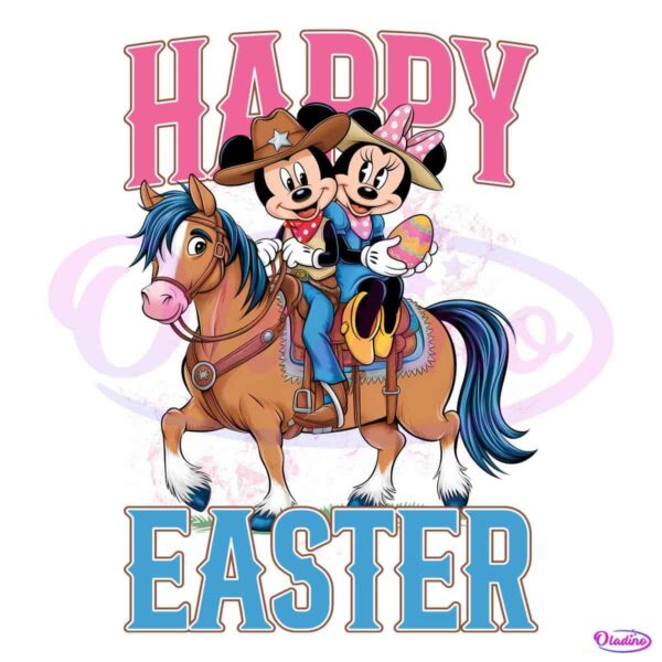 Happy Easter Day Disney Couple Western Easter Cowboys PNG