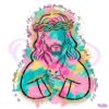 He Is Risen Glitter Boho Jesus Easter Bunny Christian Quote PNG