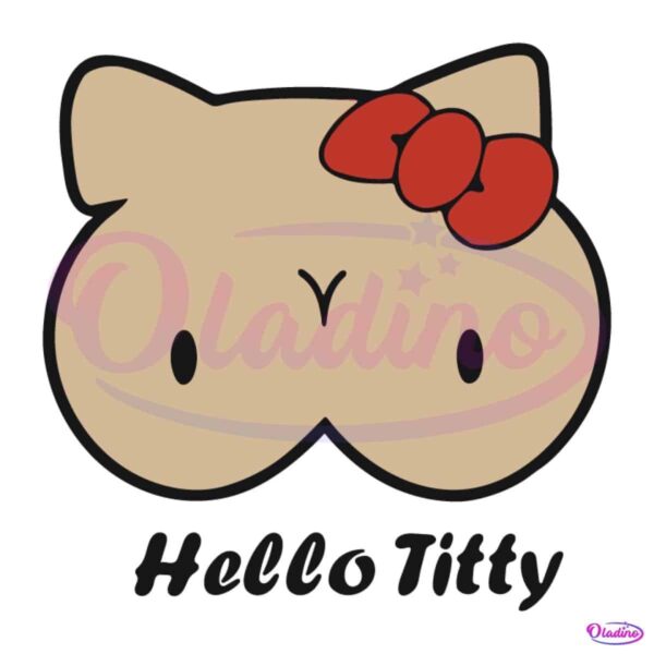Hello Titty Parody Kitty Boobs SVG