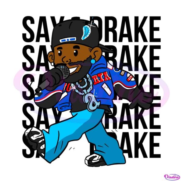 Kendrick Larmar Say Drake Cartoon Character Art