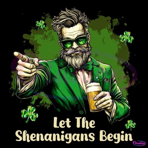 Let The Shenanigans Begin St Patricks Day Jewish Man With Beer PNG