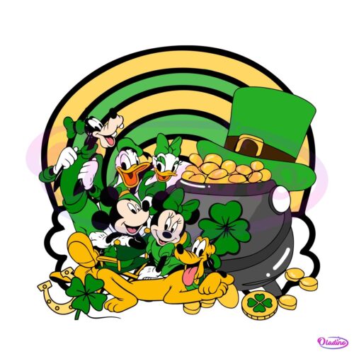 Lucky Mickey Friends leprechaun Gold PNG