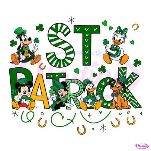 Lucky Vibes Mouse And Friends Happy St Patricks Day SVG