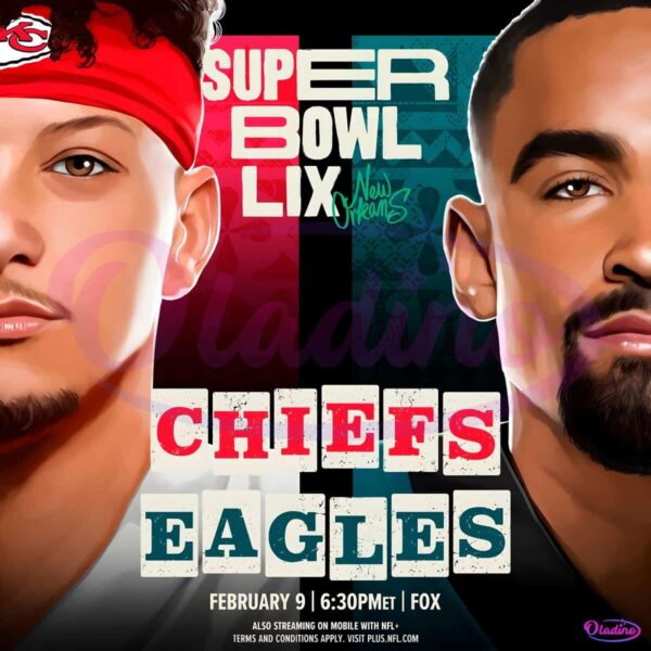 Mahomes Vs Hurts Super Bowl LIX Chiefs Eagles PNG
