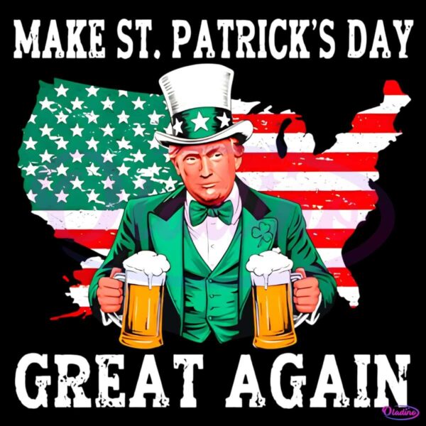 Make St Patricks Day Great Again Usa Map PNG