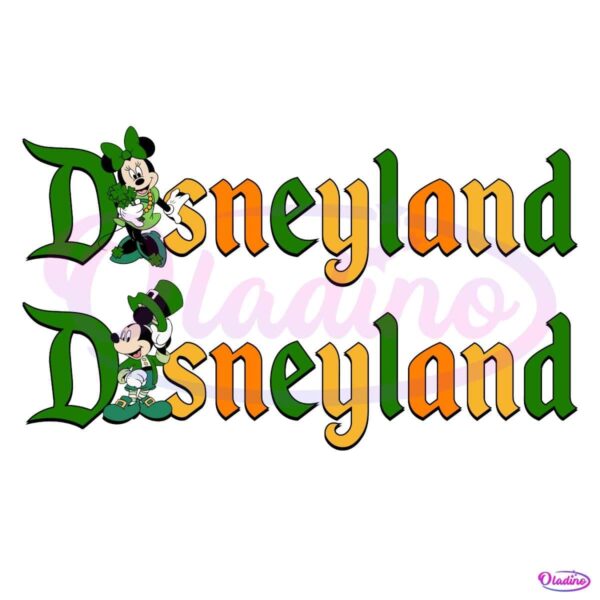 Mickey Minnie Couple Matching St Patricks Day PNG