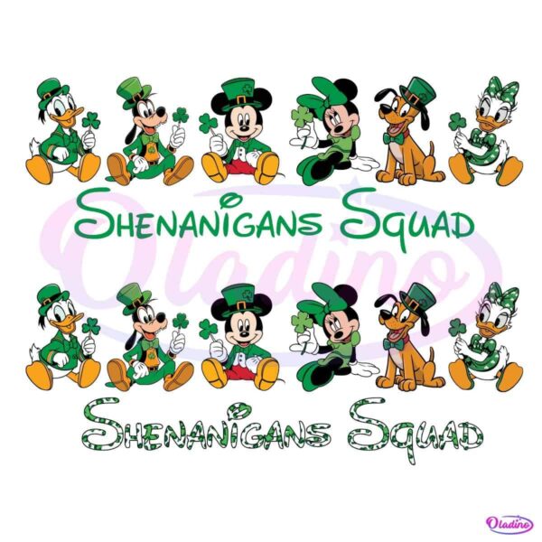 Mouse And Friends St Patricks Day Lucky Shamrock Irish PNG