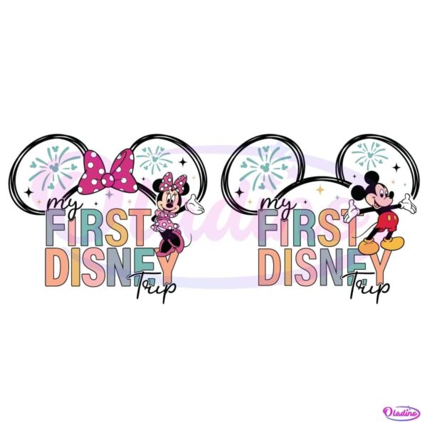 My First Disney Trip Boy And Girl Disney Mickey And Minnie SVG