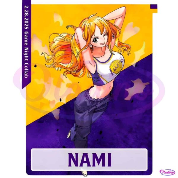 Nami Los Angeles Lakers X One Piece PNG