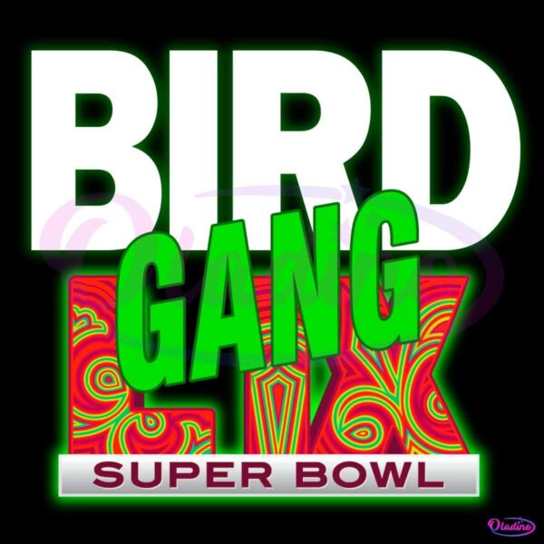 Neon Green Bird Gang Super Bowl LIX Champions PNG
