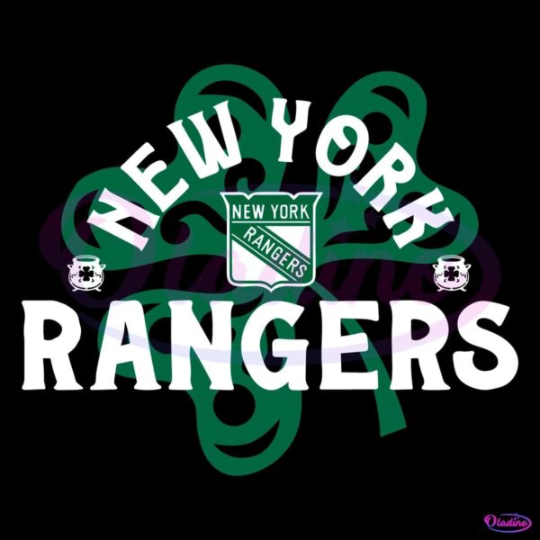 New York Rangers St Patricks Day Richmond Shamrock SVG