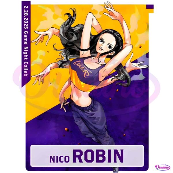 Nico Robin Los Angeles Lakers X One Piece PNG