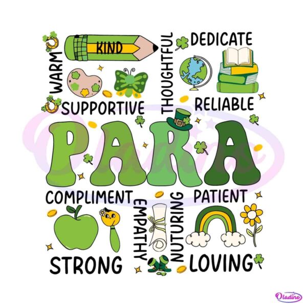 Para St Patricks Day School Paraprofessional SVG