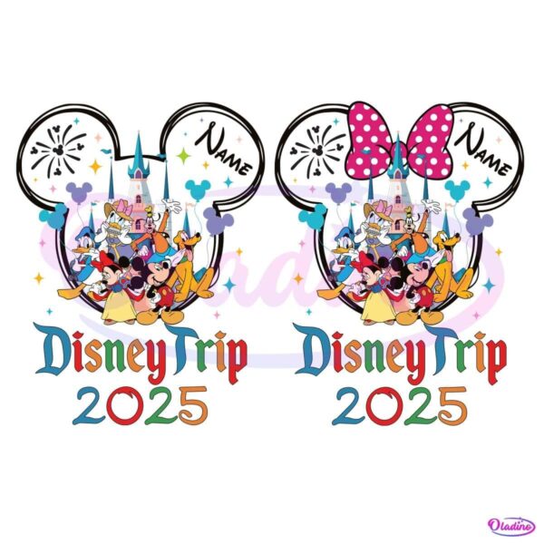 Personalized Family Trip Magical Kingdom 2025 Png