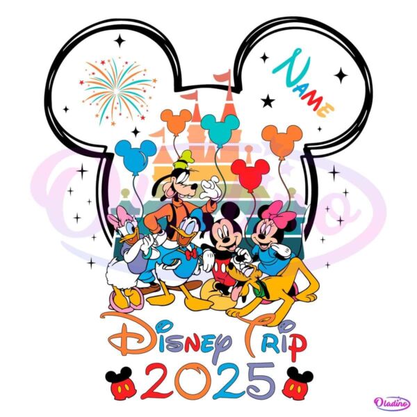 Personalized Mickey And Friend Disney Trip 2025 Family Vacation SVG