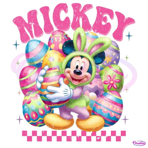 Pink Easter Cartoon Character Mickey Png,