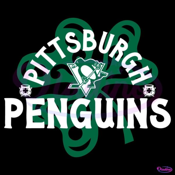 Pittsburgh Penguins St Patricks Day Richmond Shamrock SVG