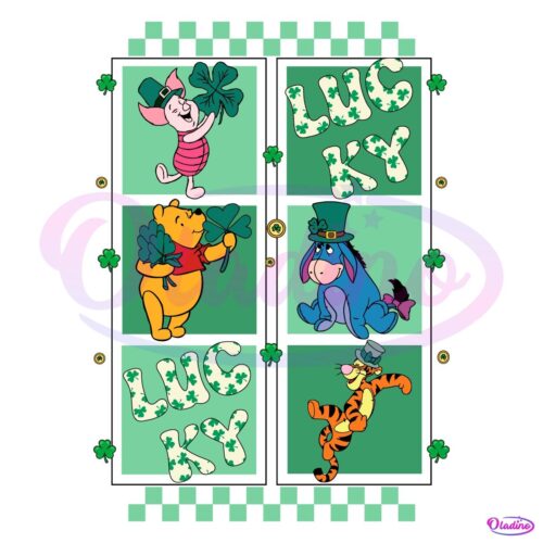 Pooh And Friends Patricks Day Lucky Bear Png