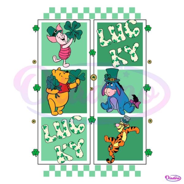 Pooh And Friends Patricks Day Lucky Bear Png